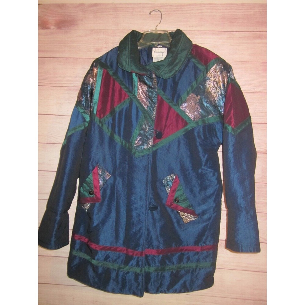 Vintage Cambridge Jacket Coat Women's Medium Full Zip Pockets
